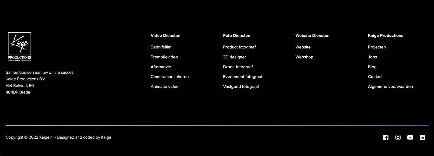 webshop optimaliseren footer