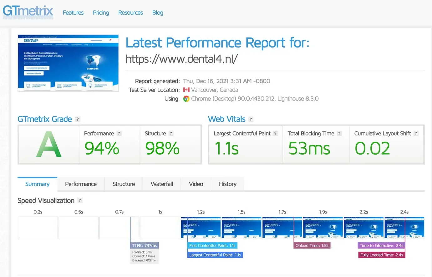 WordPress Snelheid Optimalisatie Google page speed 100 Kaige Productions 1